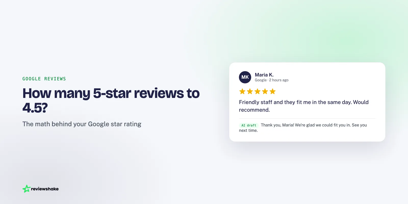 Google Review Calculator: How Many 5-Star Reviews Do You Need to Reach 4.5?